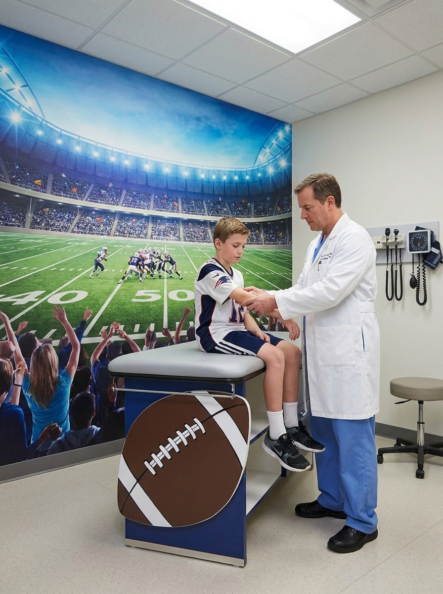 football-exam-room